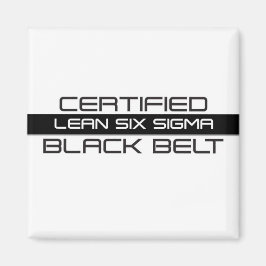 Íman Cinturão preto certificado Lean Six Sigma
