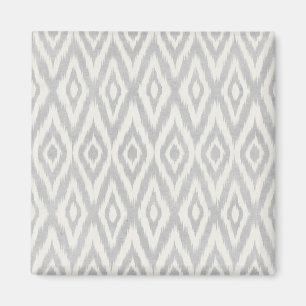 Íman Cinza Aztec Pastel Watercolor Ikat Soft Geometric