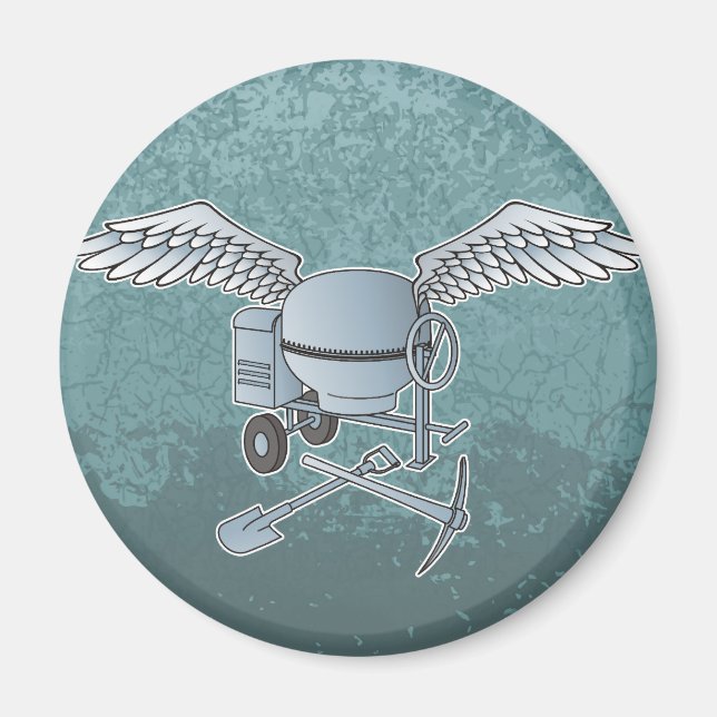 Íman Cinza azul de misturador de betão (Frente)