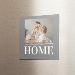 Íman Cinza de Foto Moderna É bom ser presente por aspas<br><div class="desc">Cinza de Foto Moderna É bom ser presente por aspas domésticas</div>