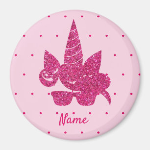 Íman Cinza de sol fofo cor-de-rosa-Unicorn