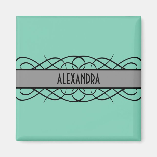 Íman Cinza Deco Flourar Magnet (Frente)