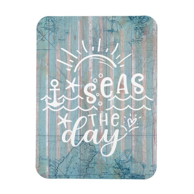 Íman Cinza do Mar Azul no Cruzeiro do Dia (Vertical)