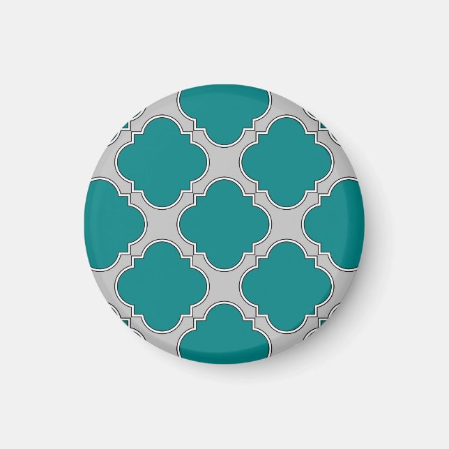 Íman Cinza e tetal de Quatrefoil (Frente)