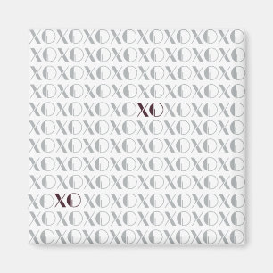 Íman Cinza e XOXO Vermelho