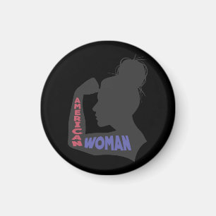 Íman Cinza escura da mulher americana
