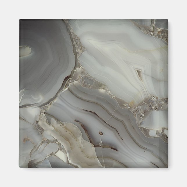 Íman Cinza Marble com Veia Dourada (Frente)