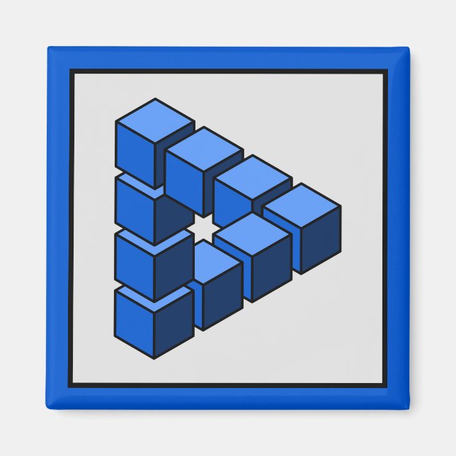 Íman Cinza Negra Azul Funerária Blocos de Triângulo Imp (Frente)