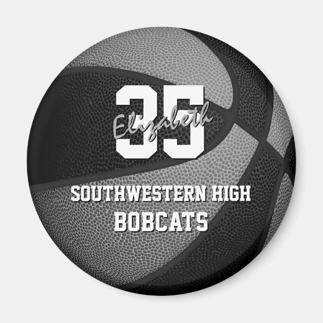 Íman cinza negra miúdos esporte presentes no basquetebo (Frente)