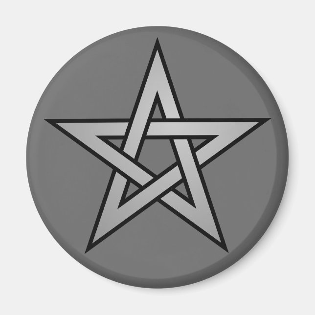 Íman Cinza Pentagrama na Cinza (Frente)