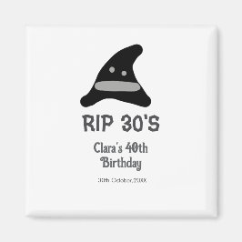 Íman Cinza preto RIP 30's 40º aniversário chapéu de bru