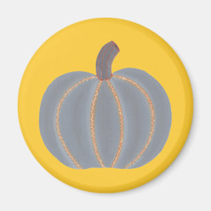 Íman Cinza Pumpkin Laranja Luzes de Dia das Bruxas