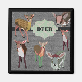 Íman Cinza Vintage Deer Magnet