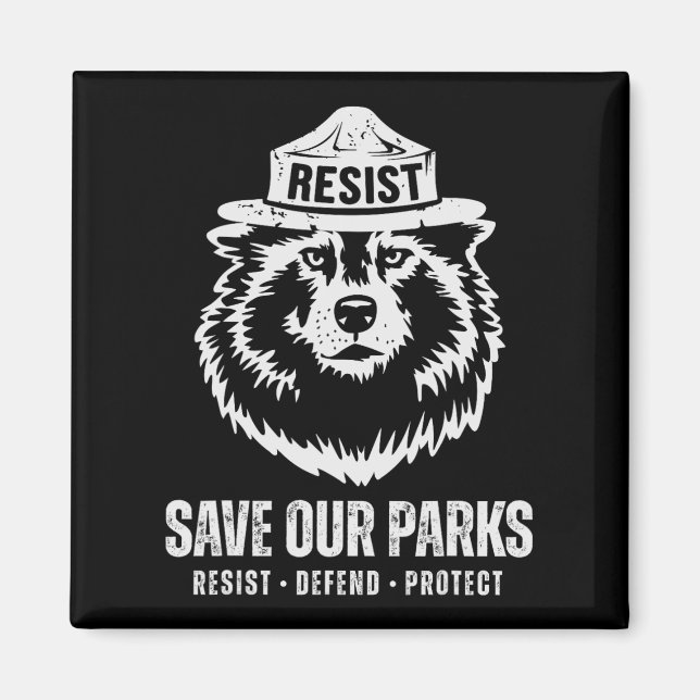 Íman Cinza Wolf Bear Resiste Protege Mulheres do Parque (Frente)
