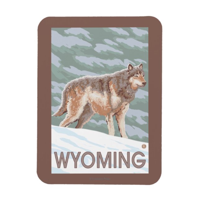 Íman Cinza Wolf WaitWyoming (Vertical)