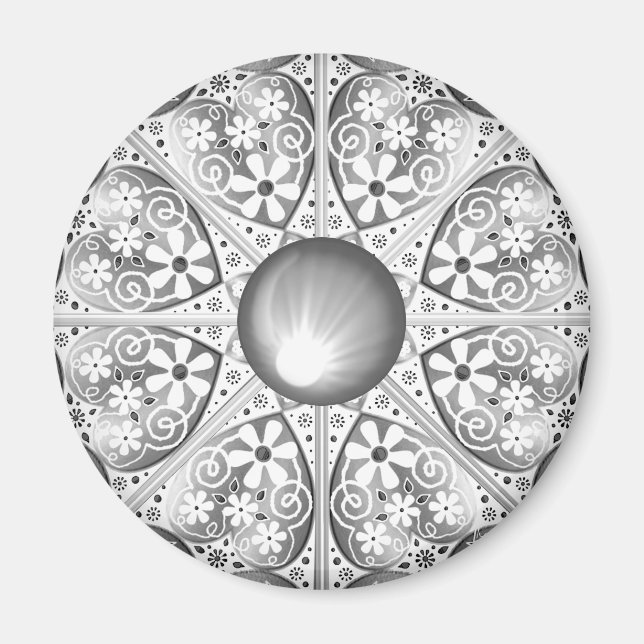 Íman Cinzas de rendas cerâmicas (Frente)