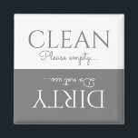 Íman Cinzas Elegante | Branco | Máquinas de lavar loiça<br><div class="desc">Um imã limpo/sujo da máquina de lavar louça perfeito que ajudará todos aqueles que duvidam que os pratos estão limpos ou sujos! Excelente para famílias ocupadas, este ímã é facilmente editável e vem com o modelo 'Limpar, por favor vazio... e sujo, não usar... ' na cinza na moda e branco...</div>