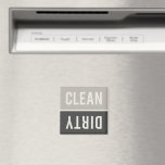 Íman Cinzas sujas e máquinas de lavar louça pretas<br><div class="desc">Cinzas maleáveis SW Neutrais,  ímanes de ferro puro,  puro branco,  limpador e sujo de louça. Apenas reverta ou sacudir o ímã para limpar ou sujar na frente da máquina de lavar louça para informar sua família sobre o dentro de pratos. Simples design moderno.</div>