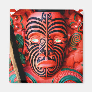 Íman Cinzeladura de madeira de um guerreiro maori, Nova