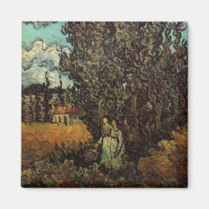 Íman Ciprestes e Duas Mulheres por Vincent van Gogh