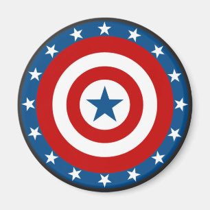 Íman Circle Bullseye Magnets Patriótico dos EUA