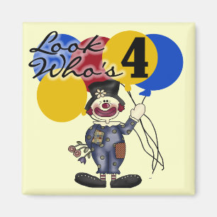 Íman Circo Palhaço 4º Aniversário Camisetas e Presentes