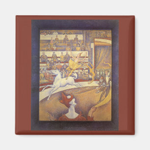 Íman Circo por Georges Seurat, Vintage Pointillism Art