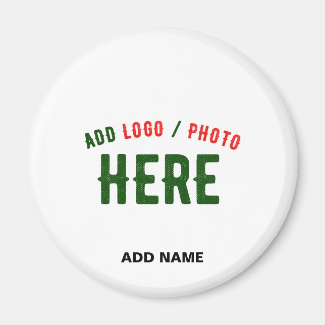 Íman CIRCULAR BRANCO PERSONALIZÁVEL MODERNO na moda (Frente)