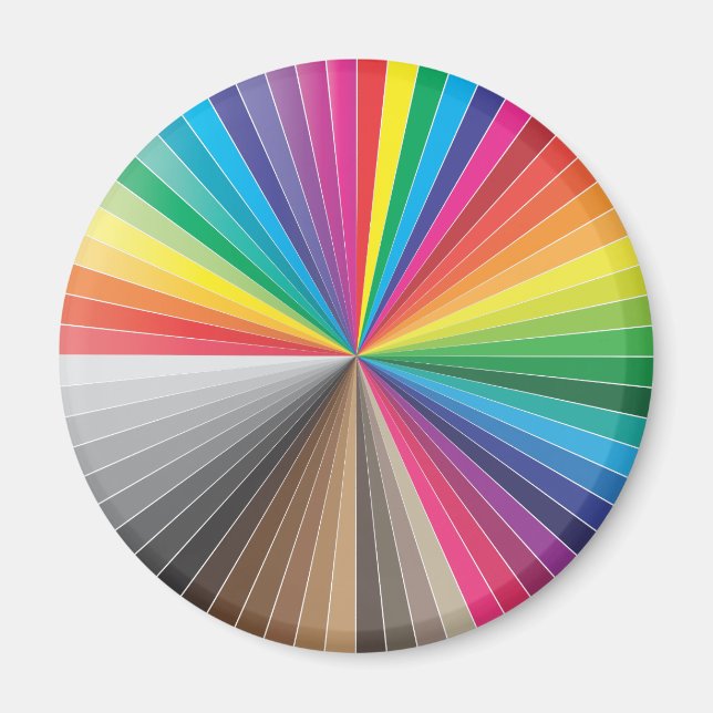 Íman círculo de amostras de cores (Frente)
