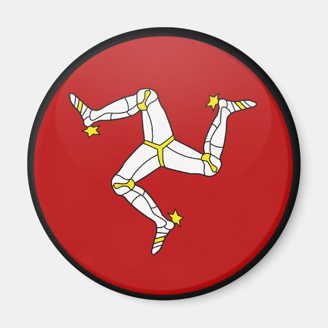 Íman Círculo De Bandeira Da Qualidade Da Ilha De Man (Frente)