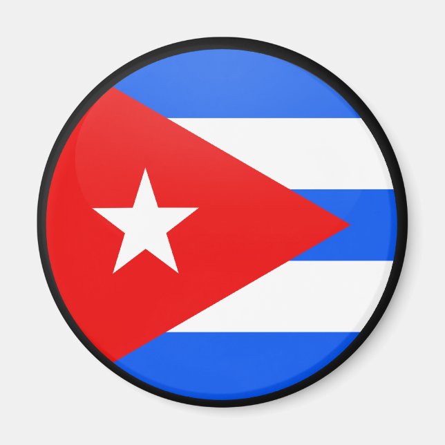 Íman Círculo de Bandeira de Qualidade Cuba (Frente)