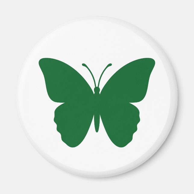 Íman Círculo de Borboleta Verde em Forma (Frente)