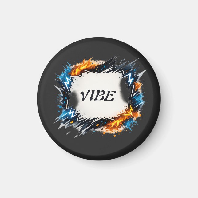 Íman Círculo de Energia – Design de Texto Personalizáve (Frente)