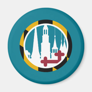 Íman Círculo de Espires Clusterizadas do Maryland Flag