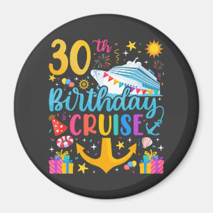 Íman Círculo de Festa de aniversário de 30 anos Cruise