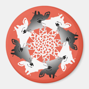 Íman círculo de girafas