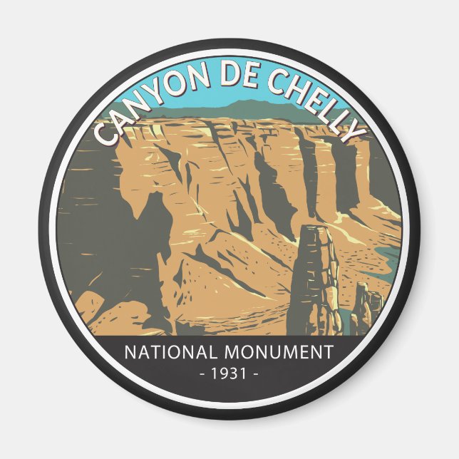 Íman Círculo Nacional de Monumento de Canyon De Chelly (Frente)