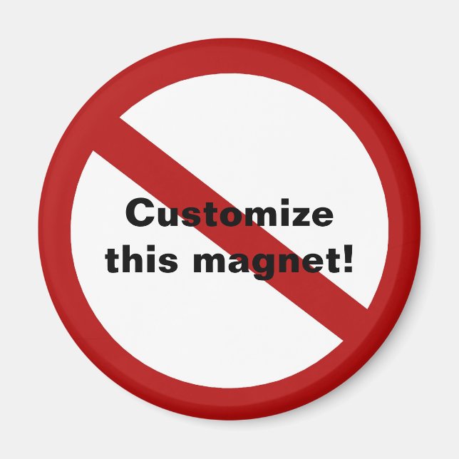 Íman Círculo Personalizado com barra (Frente)