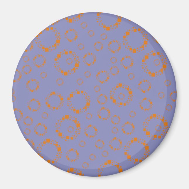 Íman círculo púrpura cor de laranja acinzentado (Frente)