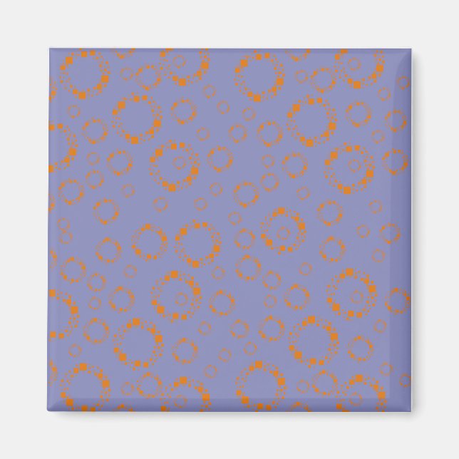 Íman círculo púrpura cor de laranja acinzentado (Frente)