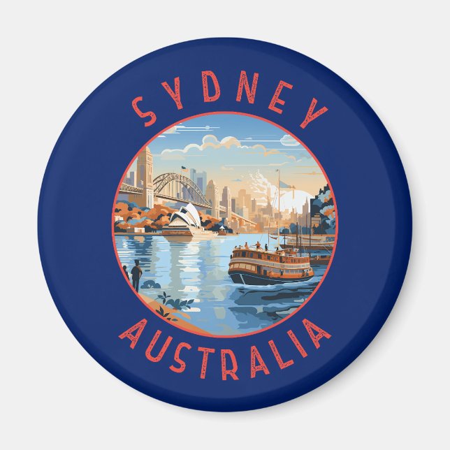 Íman Circulo Retrovissivo da Sydney Austrália (Frente)