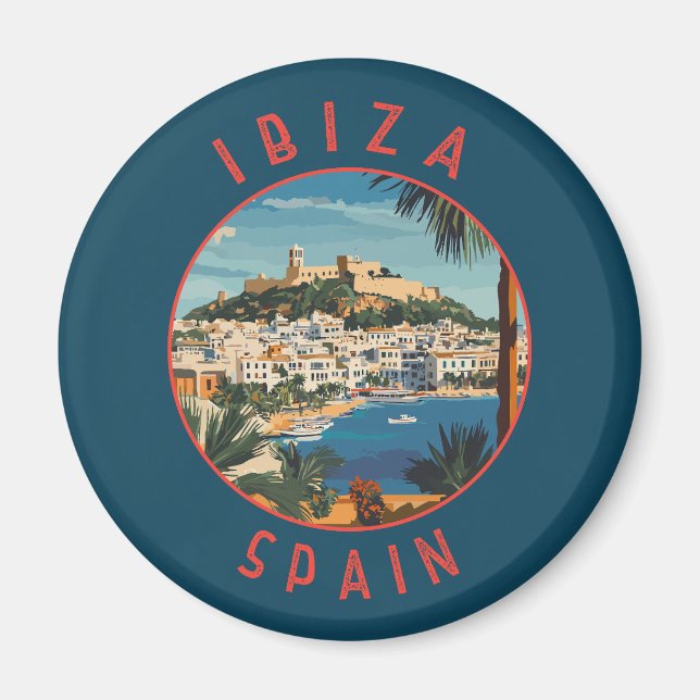 Íman Círculo Retrovisso da Espanha Ibiza (Frente)