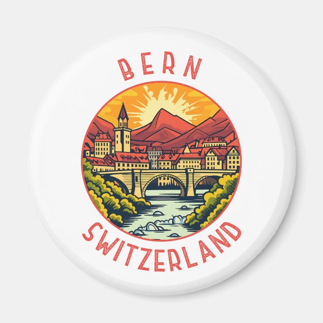 Íman Círculo Retrovisso da Suiça do Bern (Frente)