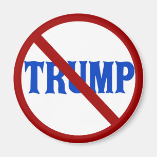 Íman Círculo vermelho do anti trunfo com X