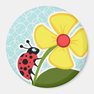 Íman Círculos Azuis Bebês; Ladybug