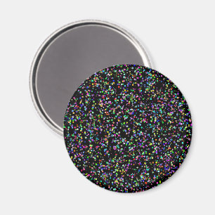 Íman Círculos coloridos bolhas em um padrão único preto