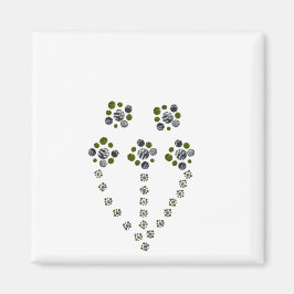 Íman Círculos crescendo como um galho de árvore