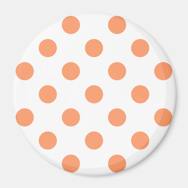 Íman Círculos de Bolinhas Laranja Tangerina (Frente)
