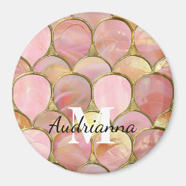 Íman Círculos Dourados de Glama Rosa-Chic
