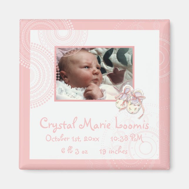 Íman Círculos 'n Booties, Anúncio de Nascimento de Magn (Frente)